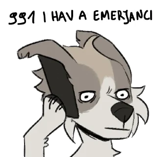 Sticker disaster lesbian dog - 3