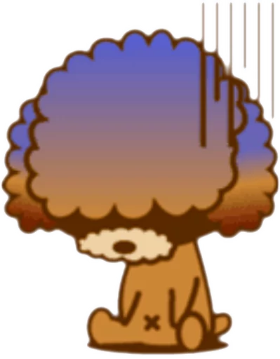 Sticker dogpudel - 1