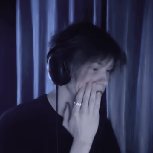 person headphones indoor