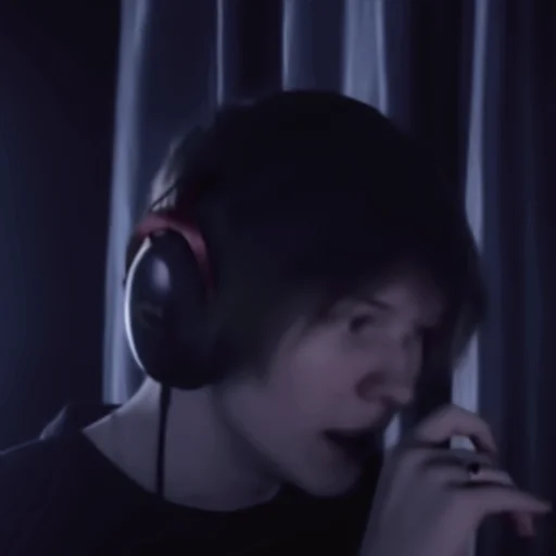 headphones person indoor