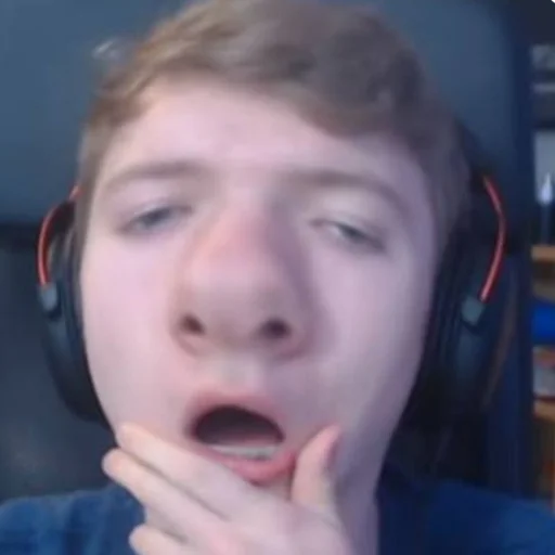 person headphones human face