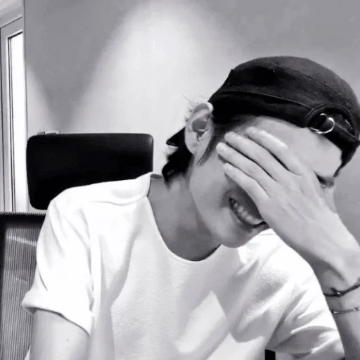 person human face black and white