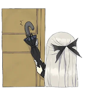 Стикер Маленькая дьяволица @nyasticks - 0