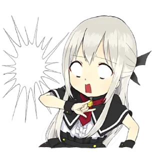 Стикер Маленькая дьяволица @nyasticks - 11