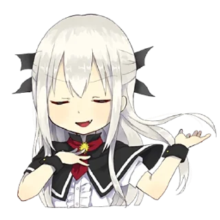 Стикер Маленькая дьяволица @nyasticks - 7