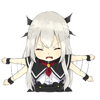 Стикер Маленькая дьяволица @nyasticks - 10