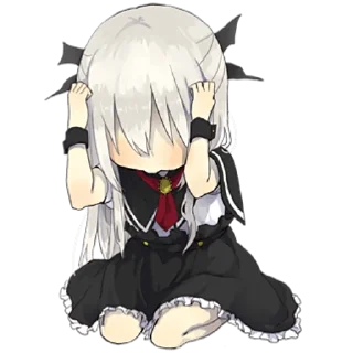 Стикер Маленькая дьяволица @nyasticks - 2