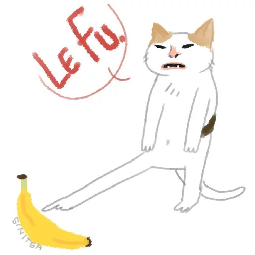 кошка рисование клипарт