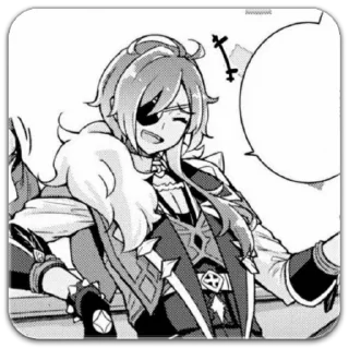 Стикер чб геншин @dilonshy - 5