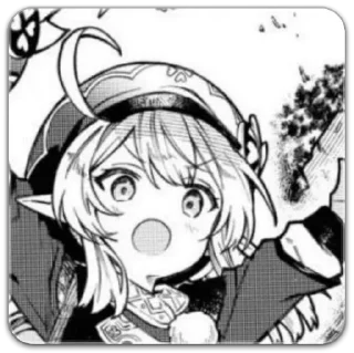 Стикер чб геншин @dilonshy - 6