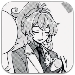 Стикер чб геншин @dilonshy - 4