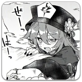 Стикер чб геншин @dilonshy - 11