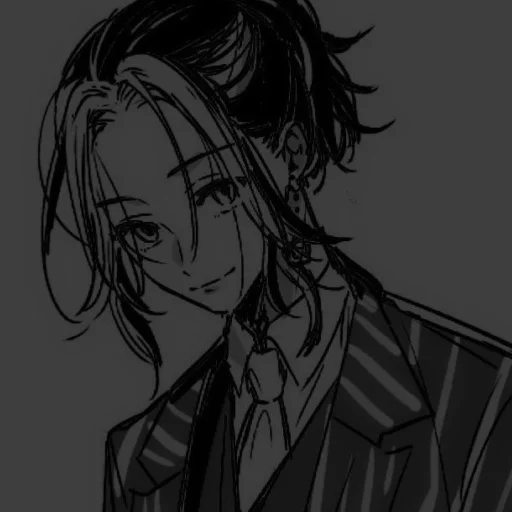 аниме эскиз иллюстрация