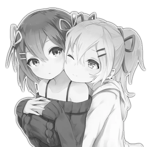 Sticker ebycheeanime_blackandwhite - 1