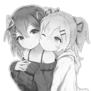 Стикер Black&White @ebycheeanimebot - 9