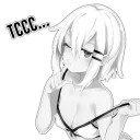 Стикер Black&White @ebycheeanimebot - 3