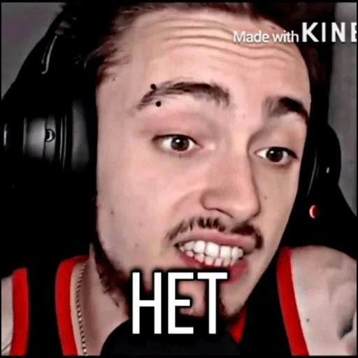 human face headphones text