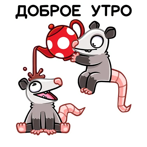 Братья Хвостики: Эник и Беник :: @stickroom - clipart