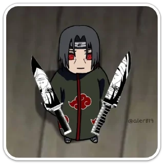 Стикер анти Итачи няшка - 8