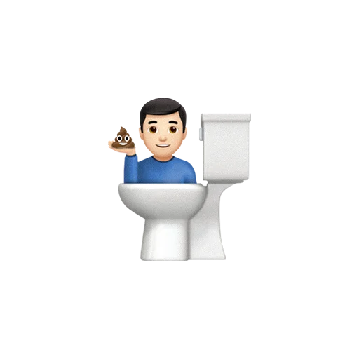 human face bathroom cartoon