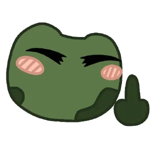 Sticker Эмоциональный квак @anime4_arts - 7