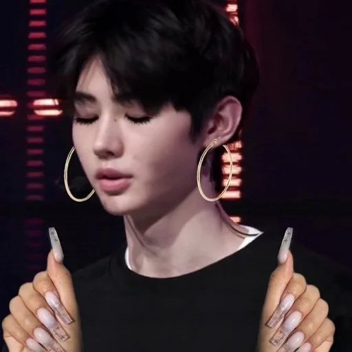 person human face finger