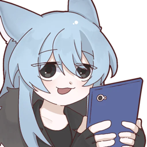 Стикер enoshima_cat_by_NaiDrawBot - 1