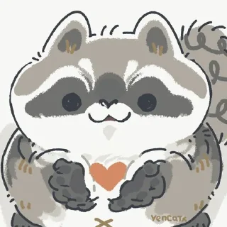 Sticker Енот - 2