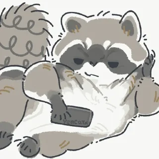 Sticker Енот - 5