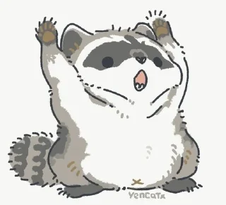 Sticker Енот - 3