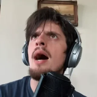 headphones person human face