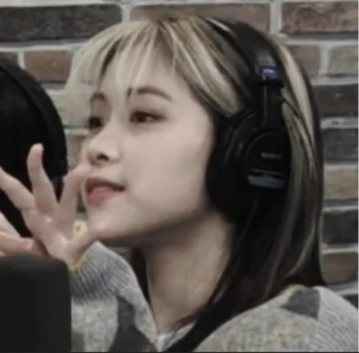 person human face headphones