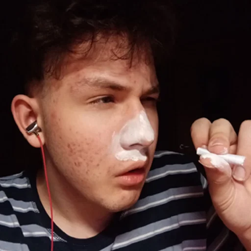 person human face smoking