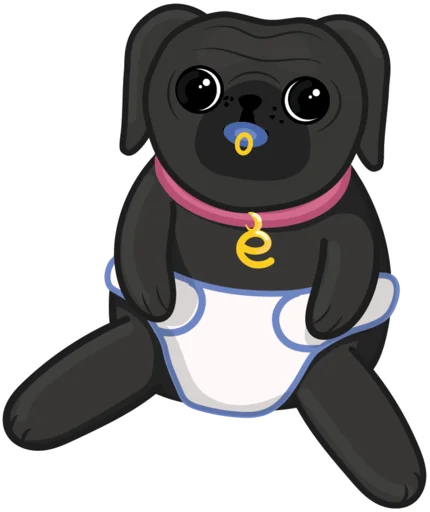 Sticker evathepug - 1
