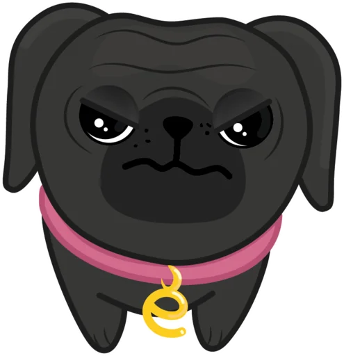 Sticker evathepug - 1
