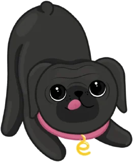 Sticker Eva The Pug by @otch1sleno - 9