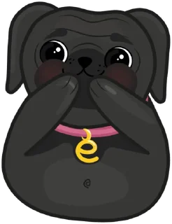 Sticker Eva The Pug by @otch1sleno - 10
