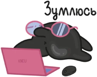 Sticker Eva The Pug by @otch1sleno - 5