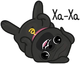 Sticker Eva The Pug by @otch1sleno - 7