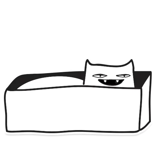 cat sketch black and white