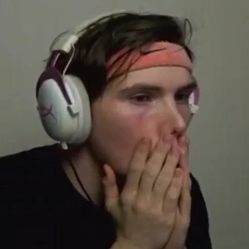 headphones indoor person