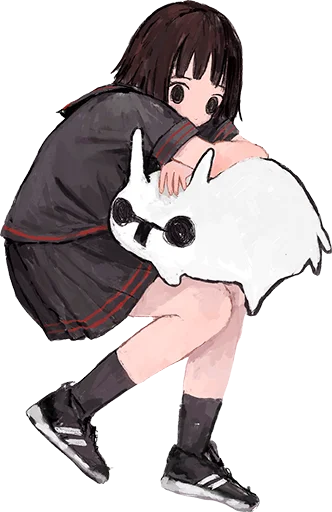 аниме эскиз иллюстрация