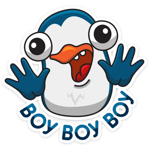 Sticker Пингвин Изи :: @stickroom - 3