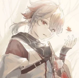 Стикер Кадзуха @itsgensharts - 9