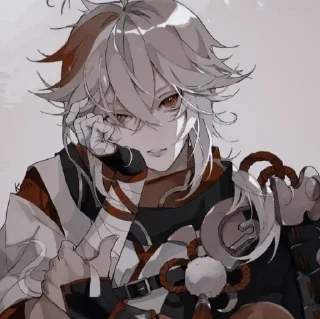 Стикер Кадзуха @itsgensharts - 11