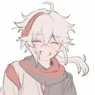 Стикер Кадзуха @itsgensharts - 10