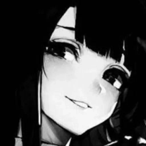 черно-белый аниме эскиз