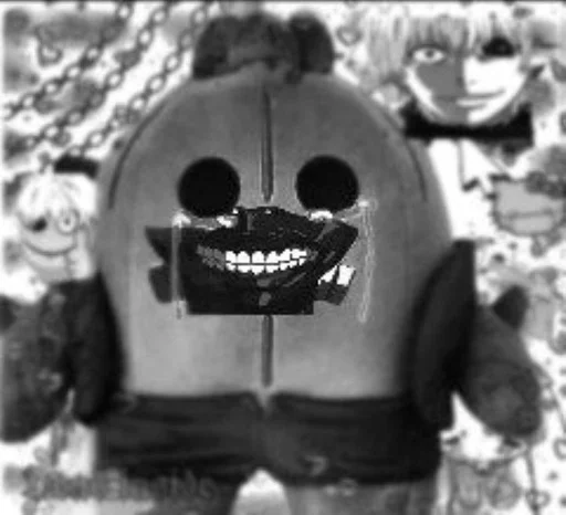 skull cartoon black and white