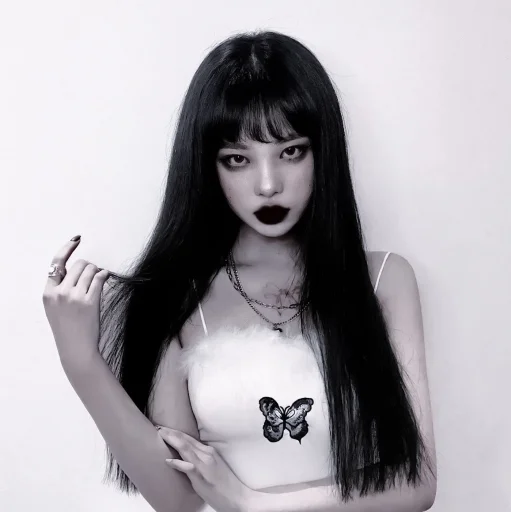 human face photo shoot long hair