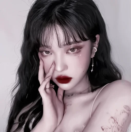 person human face lip